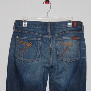7 For All Mankind Blue Cropped Jeans